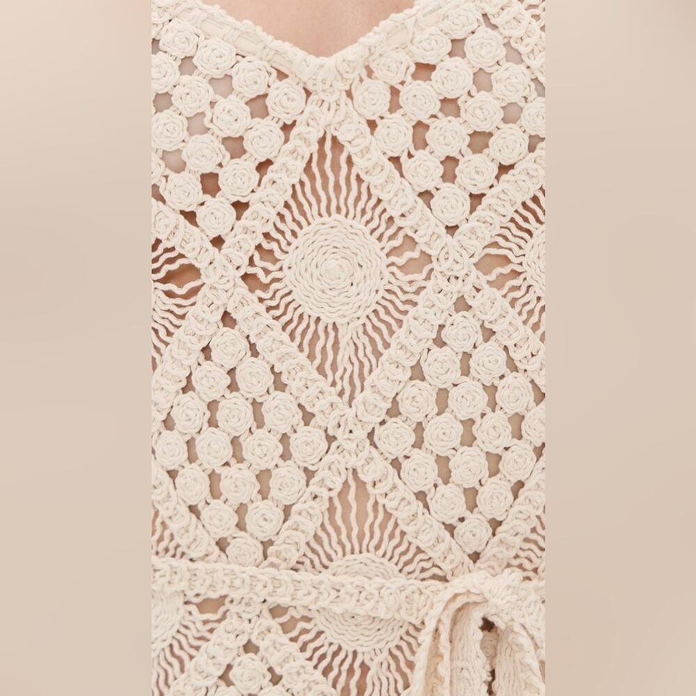 L’agence Haleigh Crochet Cover-Up Dress M - Picture 4 of 10